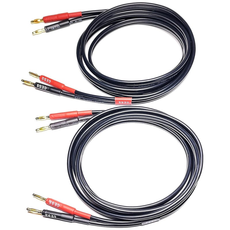 CNCESS CESS-037-2f Banana Plug Male to Male Speaker Cable 12 Gauge 680 Strand Count Silicone Soft Wire, 2 Cables (2 FEET) - Image 5